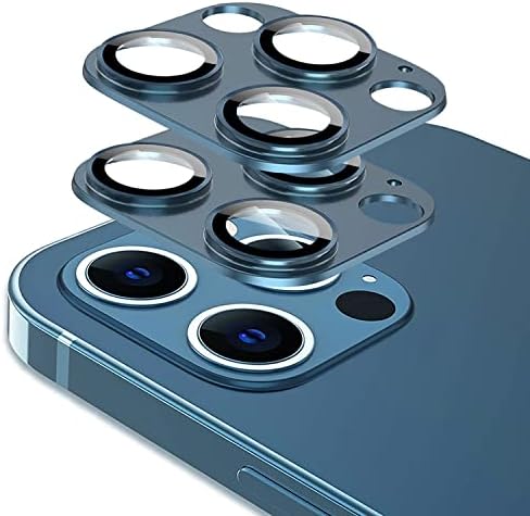[2 מארז] טאמוריה אייפון 12 פרו מקס מצלמה עדשת מגן מתכת בתוספת מזג זכוכית מצלמה כיסוי אחדות עיצוב, תמיכה